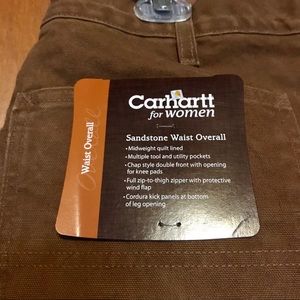 NWT Carhartt women Sandstone Waist Overall 12x28